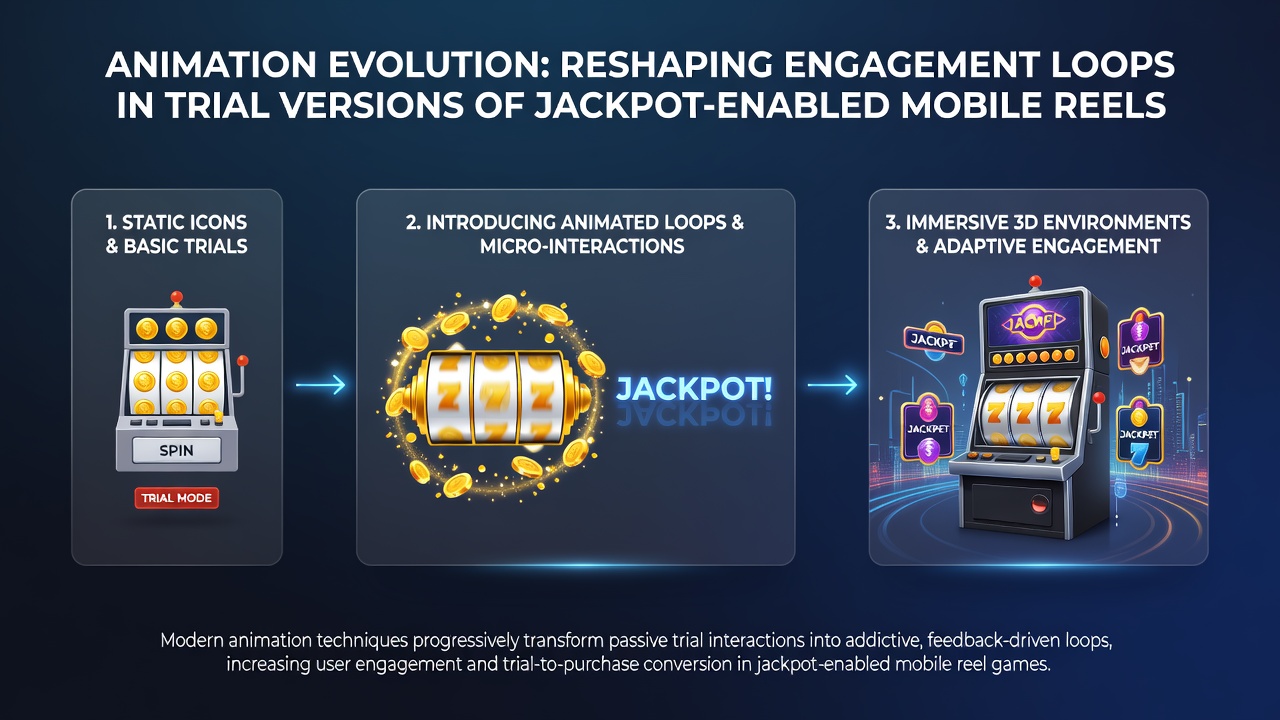 Darstellung von Engagement-Loops durch Animationen in mobilen Jackpot-Slot-Demos mit regulatorischem Kontext