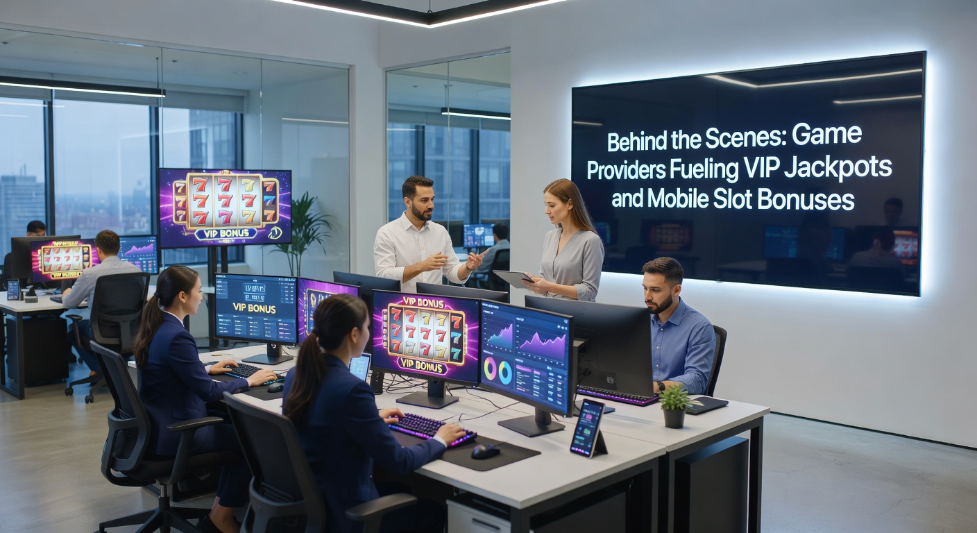 Smartphone mit explodierenden Slot-Boni und VIP-Jackpot-Animationen, umgeben von Code-Snippets und Provider-Logos