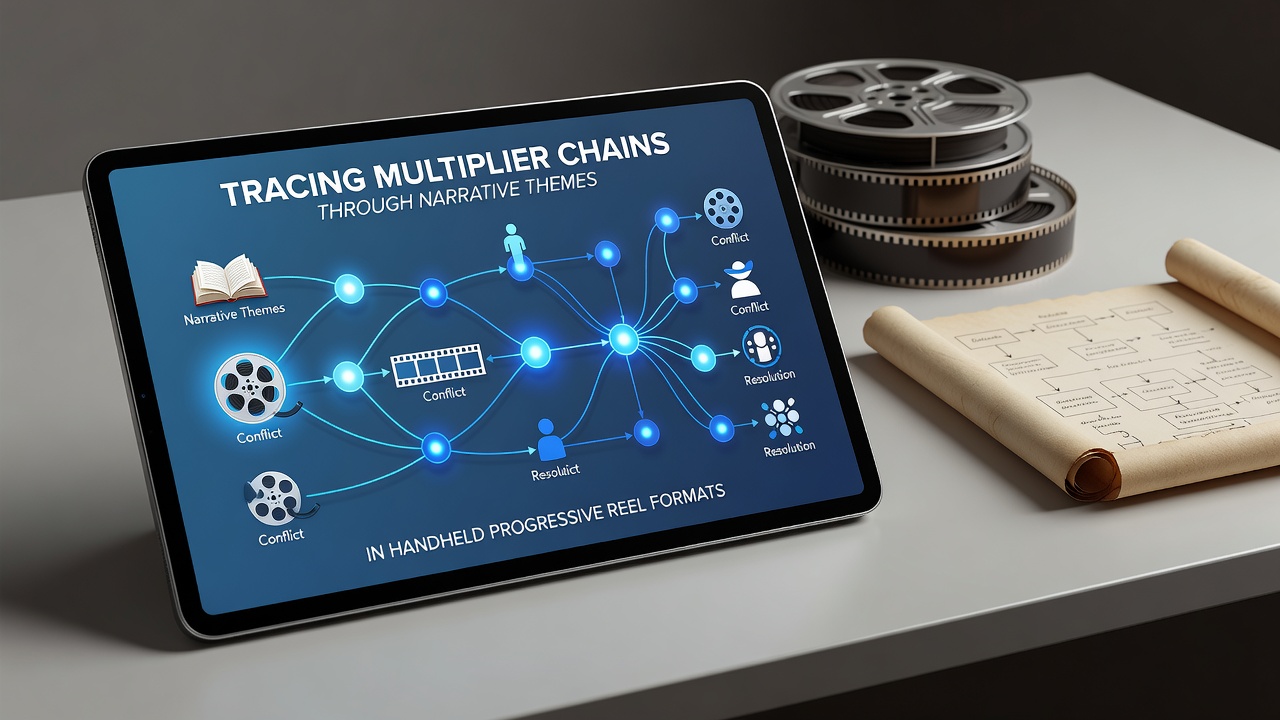 Darstellung narrativer Elemente in mobilen progressiven Slot-Formaten mit Multiplikator-Ketten